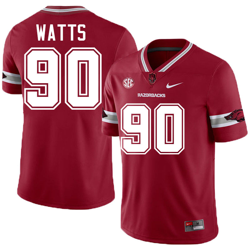 Armon Watts Arkansas Jersey,Arkansas Razorbacks #90 Armon Watts Jersey Youth College-Alternate